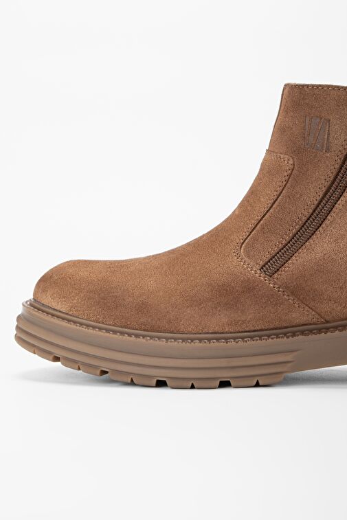 Valmenti Erkek Tarçın Süet Hakiki Deri Casual Bot - Görsel 5