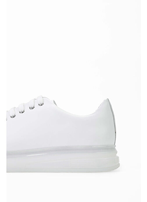 Tamer Tanca Erkek Hakiki Deri Beyaz Sneakers & Spor Ayakkabı - Görsel 5