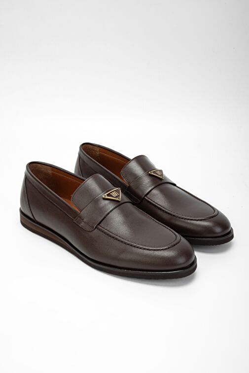 Valmenti Erkek Kahverengi Hakiki Deri Casual Ayakkabı - Görsel 3