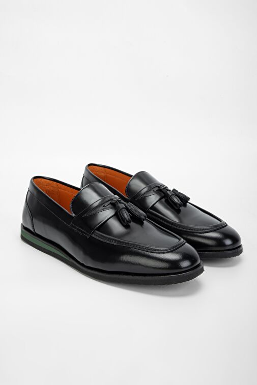 Valmenti Erkek Siyah Açma Hakiki Deri Casual Ayakkabı - Görsel 3