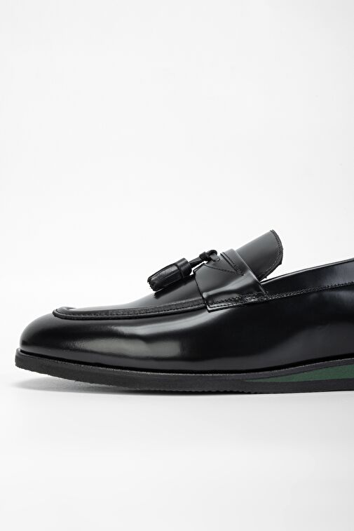 Valmenti Erkek Siyah Açma Hakiki Deri Casual Ayakkabı - Görsel 5