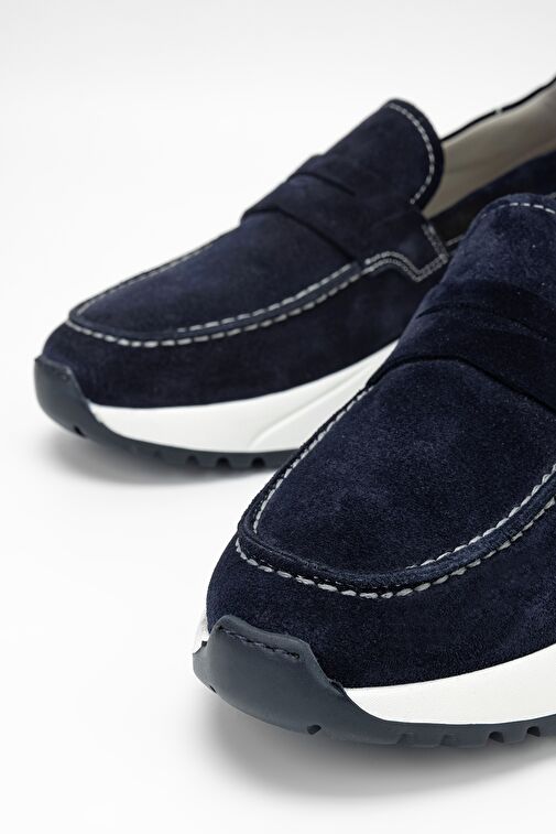 Valmenti Lacivert Erkek Süet Loafer 383 5781 ERK AYK SK23/24 - Görsel 4