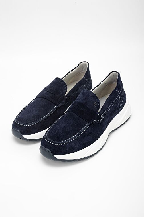 Valmenti Lacivert Erkek Süet Loafer 383 5781 ERK AYK SK23/24 - Görsel 7