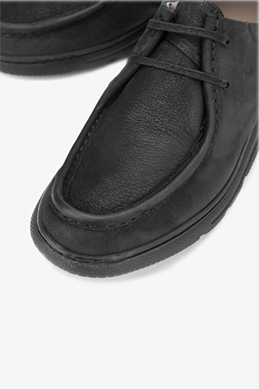 Valmenti Agatho Erkek Siyah Nubuk Hakiki Deri Casual Ayakkabı - Görsel 5