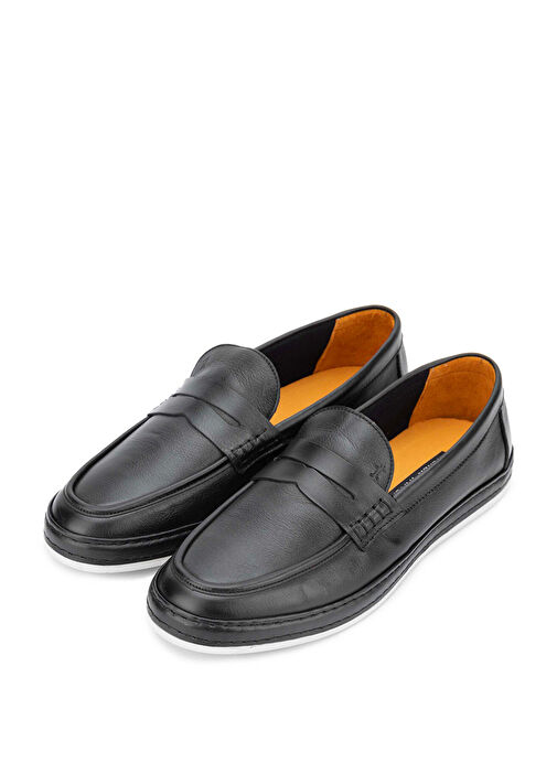Tamer Tanca Tamer Tanca Erkek Hakiki Deri Siyah Loafer Ayakkabı | Boyner Siyah - 3. görsel