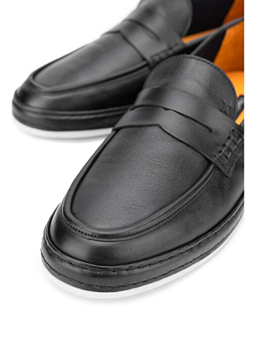 Tamer Tanca Tamer Tanca Erkek Hakiki Deri Siyah Loafer Ayakkabı | Boyner Siyah - 5. görsel