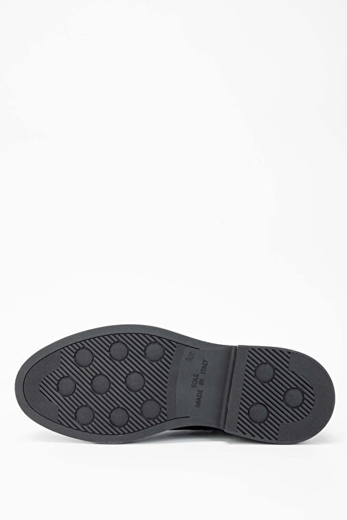 Tamer Tanca Erkek Hakiki Deri Siyah Casual Bot - Görsel 8