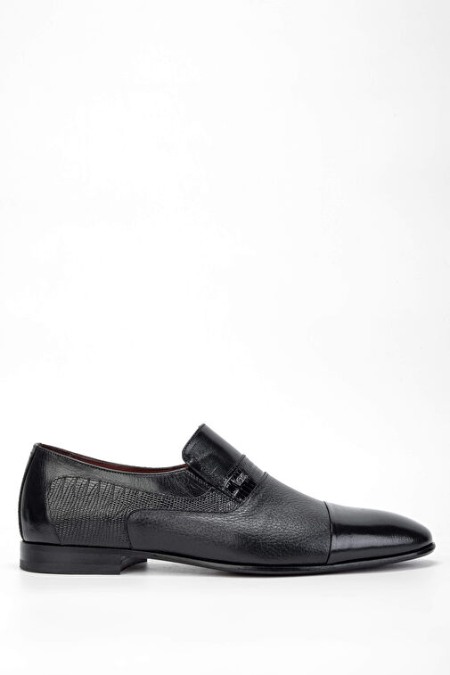 Tamer Tanca Erkek Hakiki Deri Siyah Makosen Ayakkabı - Görsel 2