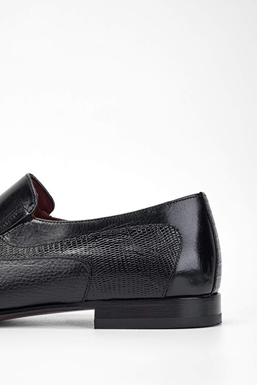 Tamer Tanca Erkek Hakiki Deri Siyah Makosen Ayakkabı - Görsel 6