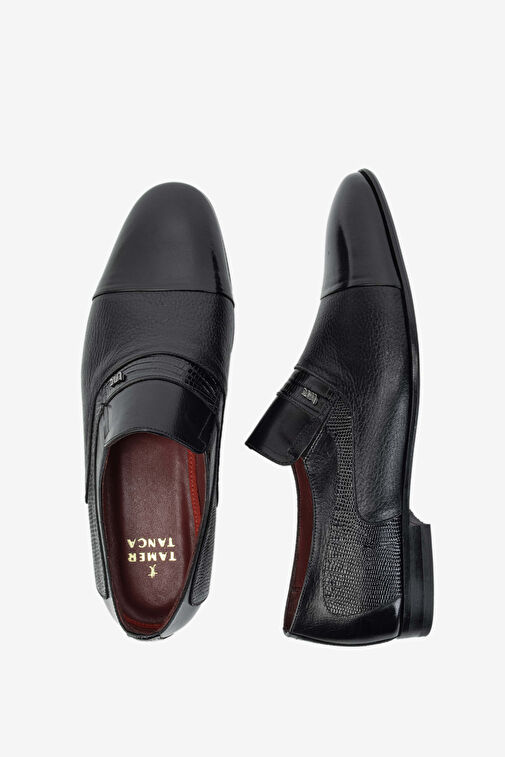Tamer Tanca Erkek Hakiki Deri Siyah Makosen Ayakkabı - Görsel 7