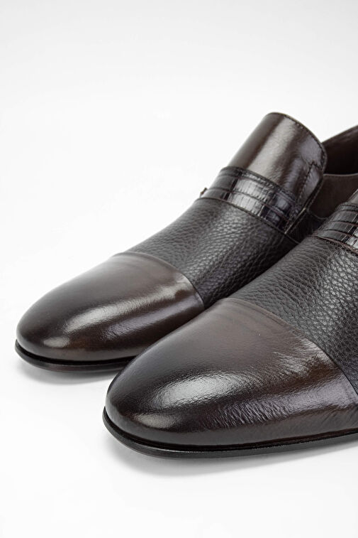 Tamer Tanca Erkek Hakiki Deri Kahverengi Makosen Ayakkabı - Görsel 4