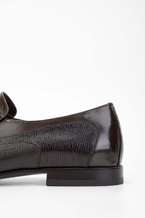 Tamer Tanca Erkek Hakiki Deri Kahverengi Makosen Ayakkabı - Görsel 6