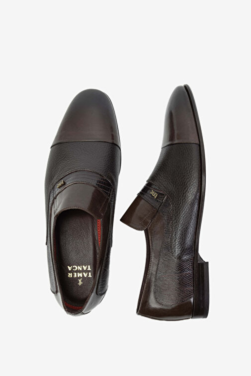 Tamer Tanca Erkek Hakiki Deri Kahverengi Makosen Ayakkabı - Görsel 7