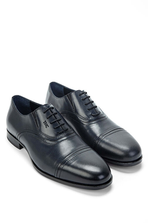 Tamer Tanca Erkek Hakiki Deri Lacivert Klasik Ayakkabı - Görsel 3