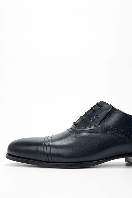 Tamer Tanca Erkek Hakiki Deri Lacivert Klasik Ayakkabı - Görsel 4