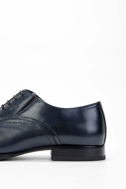 Tamer Tanca Erkek Hakiki Deri Lacivert Klasik Ayakkabı - Görsel 5