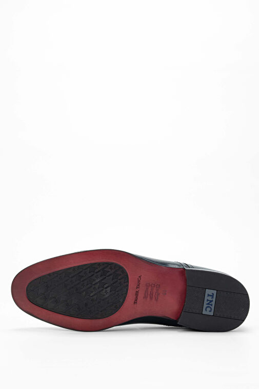 Tamer Tanca Erkek Hakiki Deri Lacivert Klasik Ayakkabı - Görsel 8