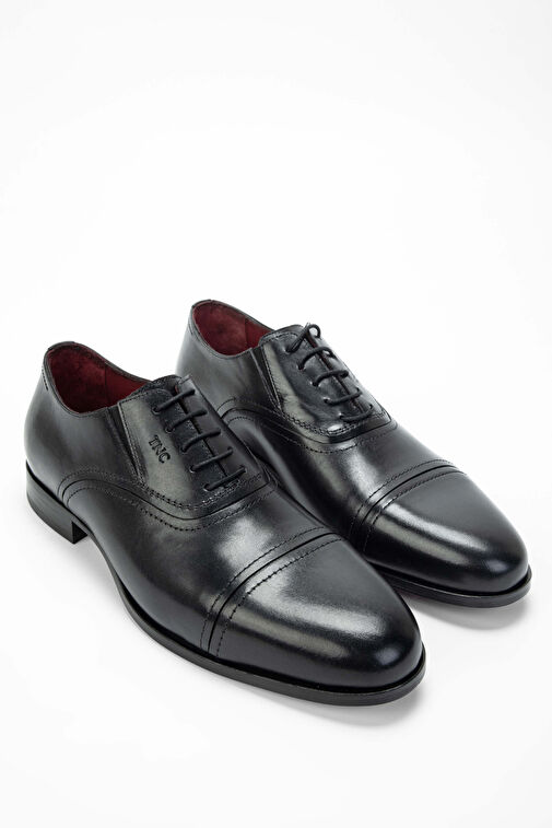Tamer Tanca Erkek Hakiki Deri Siyah Klasik Ayakkabı - Görsel 3