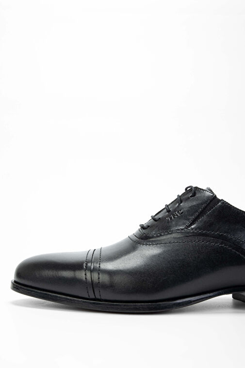 Tamer Tanca Erkek Hakiki Deri Siyah Klasik Ayakkabı - Görsel 4