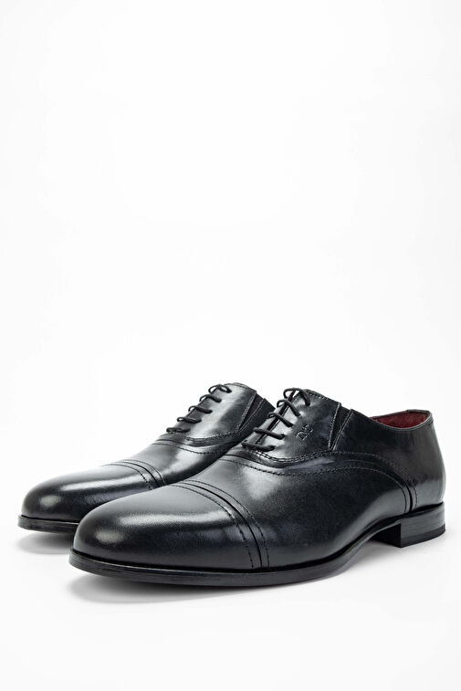 Tamer Tanca Erkek Hakiki Deri Siyah Klasik Ayakkabı - Görsel 6
