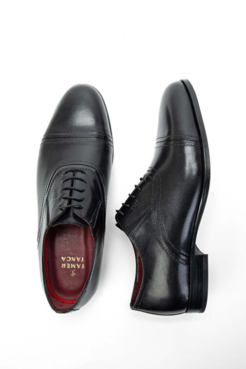 Tamer Tanca Erkek Hakiki Deri Siyah Klasik Ayakkabı - Görsel 8