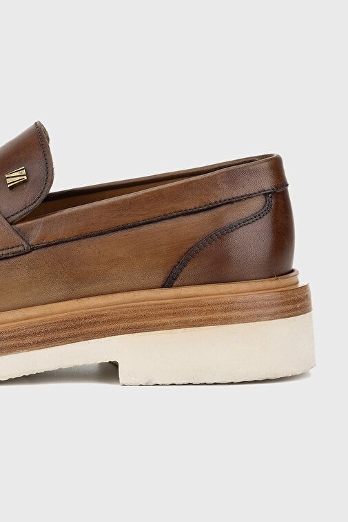 Valmenti Erkek Ceviz Hakiki Deri Loafer Ayakkabı - Görsel 7