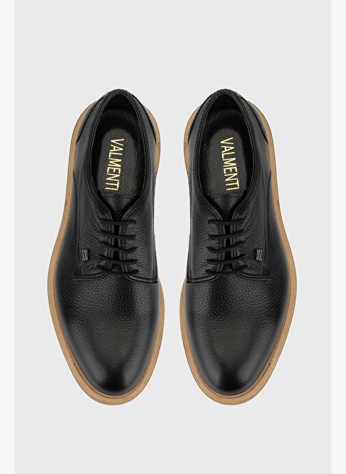 Valmenti Erkek Siyah Floter Hakiki Deri Casual Ayakkabı - Görsel 5