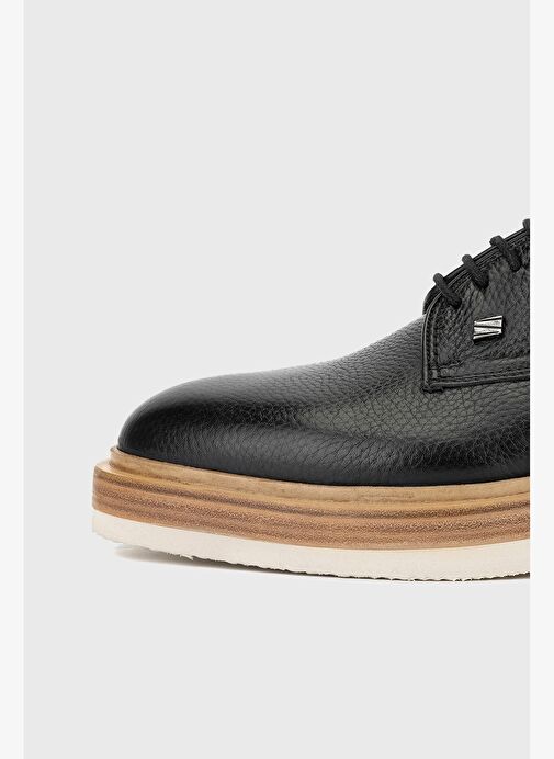 Valmenti Erkek Siyah Floter Hakiki Deri Casual Ayakkabı - Görsel 6