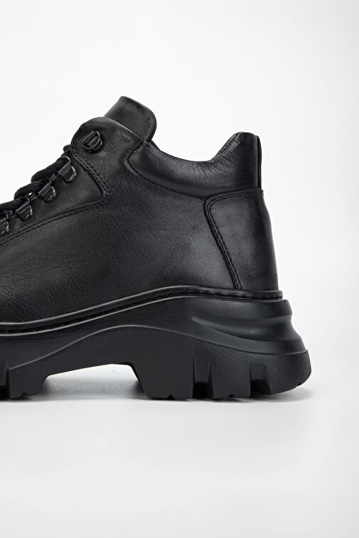 Valmenti Alanzo Erkek Siyah Hakiki Deri Casual Bot - Görsel 6