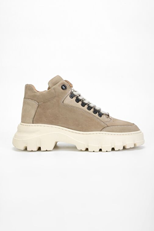 Valmenti Alanzo Erkek Bej Nubuk Hakiki Deri Casual Bot - Görsel 2