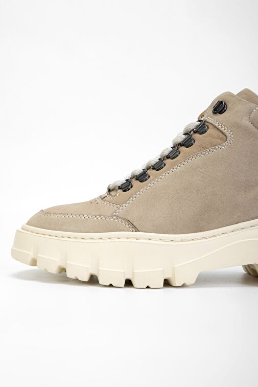 Valmenti Alanzo Erkek Bej Nubuk Hakiki Deri Casual Bot - Görsel 5