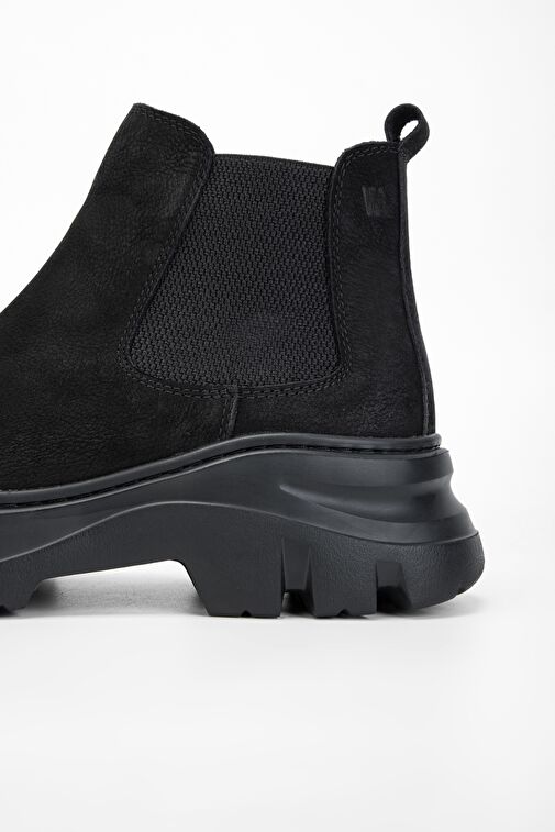 Valmenti Aegis Erkek Siyah Nubuk Hakiki Deri Casual Bot - Görsel 6