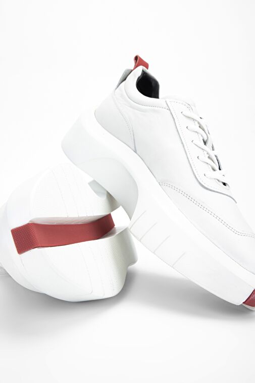 Valmenti Carla Erkek Beyaz Hakiki Deri Sneakers & Spor Ayakkabı - Görsel 7