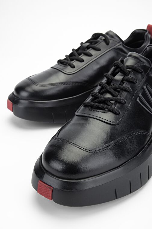 Valmenti Carla Erkek Siyah Hakiki Deri Sneakers & Spor Ayakkabı - Görsel 4