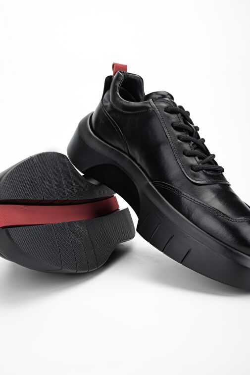 Valmenti Carla Erkek Siyah Hakiki Deri Sneakers & Spor Ayakkabı - Görsel 6