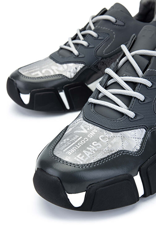 Tamer Tanca Erkek Hakiki Deri Gri Sneakers & Spor Ayakkabı - Görsel 4