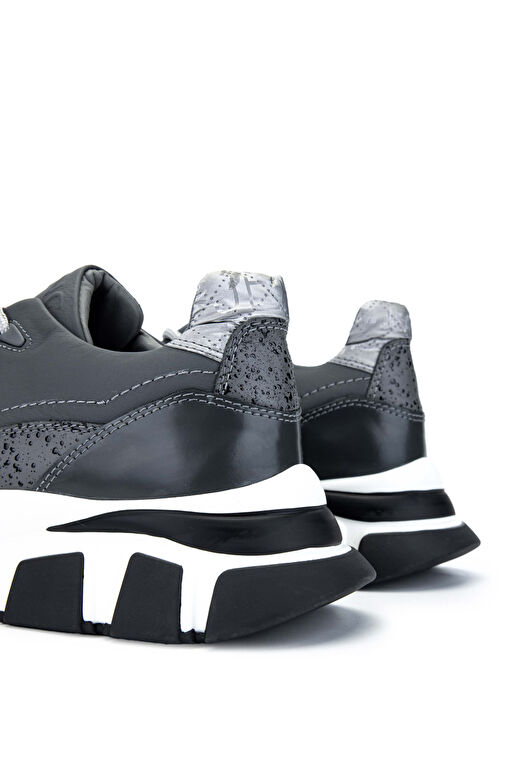 Tamer Tanca Erkek Hakiki Deri Gri Sneakers & Spor Ayakkabı - Görsel 5