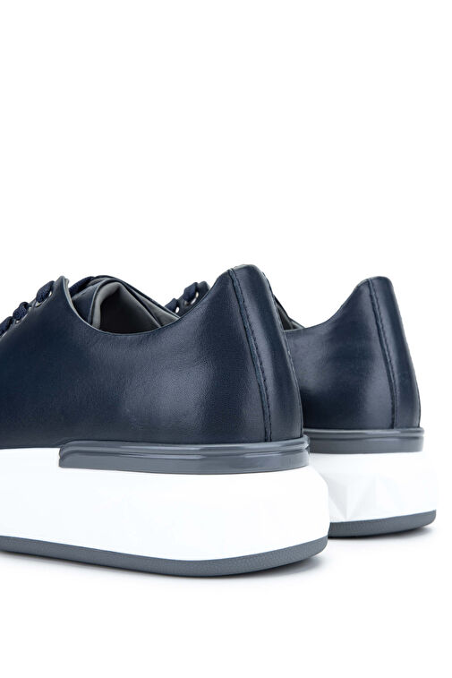 Tamer Tanca Erkek Hakiki Deri Lacivert Sneakers & Spor Ayakkabı - Görsel 5