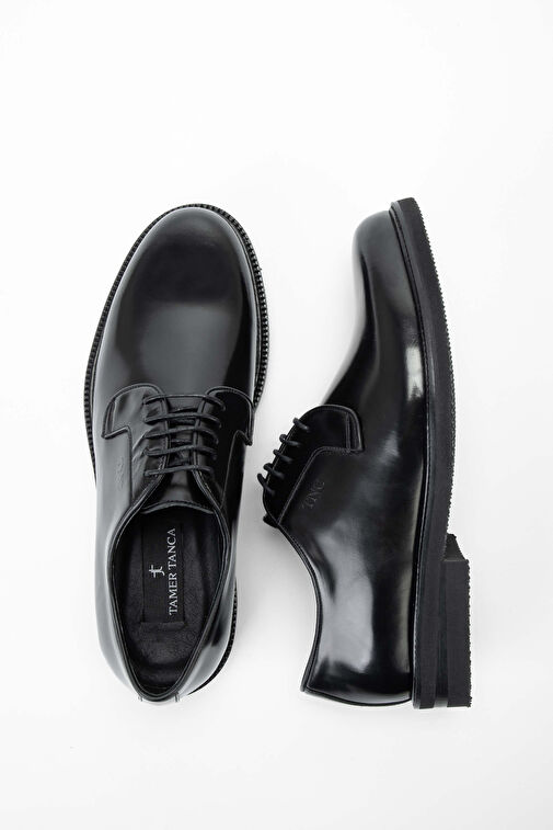 Tamer Tanca Erkek Hakiki Deri Siyah Açma Klasik Ayakkabı - Görsel 7
