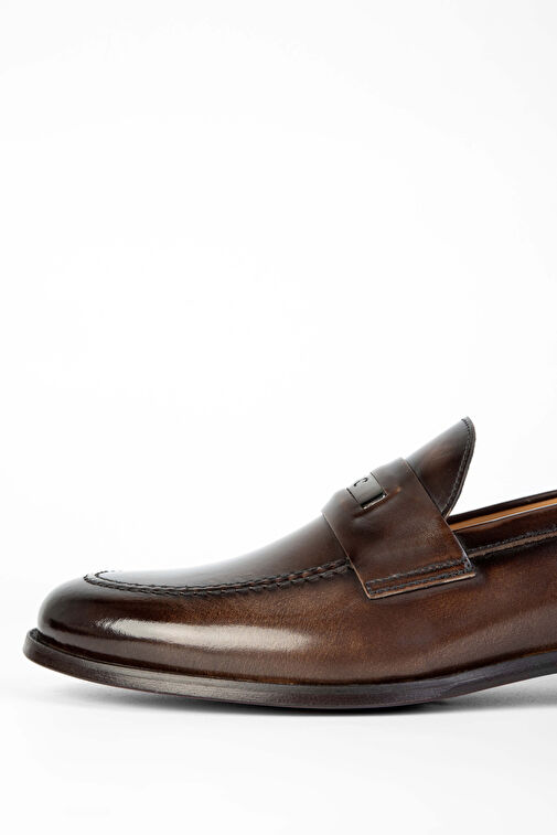 Tamer Tanca Kahverengi Erkek Deri Loafer 1016 70508 ERK AYK Y24 - Görsel 4