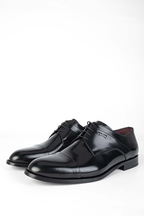 Tamer Tanca Erkek Hakiki Deri Siyah Deri Klasik Ayakkabı - Görsel 6