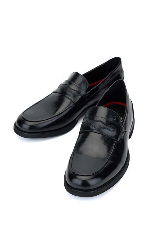 Tamer Tanca Erkek Hakiki Deri Siyah Loafer Ayakkabı - Görsel 6