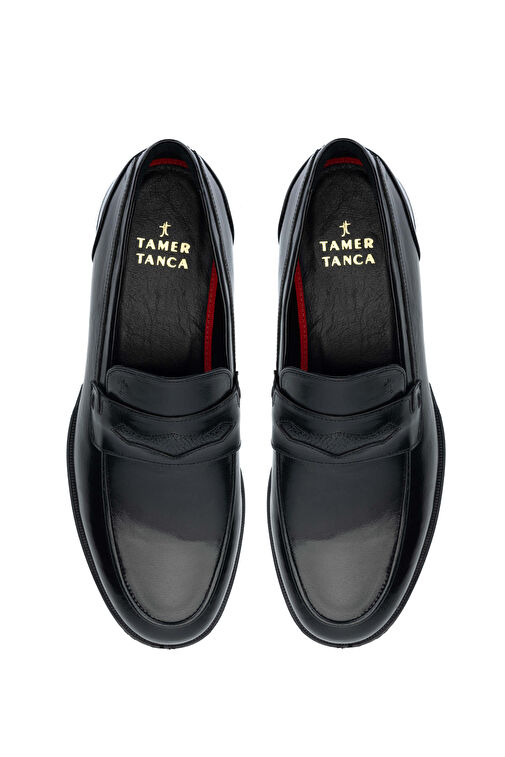 Tamer Tanca Erkek Hakiki Deri Siyah Loafer Ayakkabı - Görsel 7