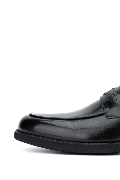 Tamer Tanca Erkek Hakiki Deri Siyah Loafer Ayakkabı - Görsel 8