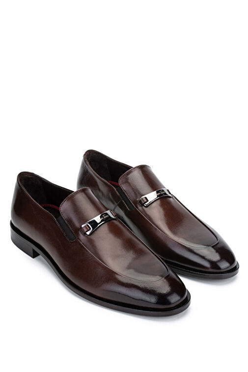 Tamer Tanca Erkek Hakiki Deri Taba Bufalo Loafer Ayakkabı - Görsel 2