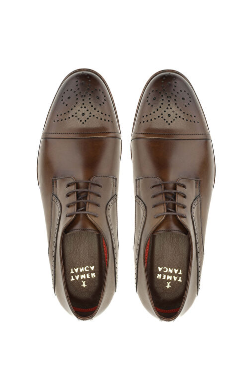 Tamer Tanca Erkek Hakiki Deri Ceviz Klasik Ayakkabı - Görsel 5