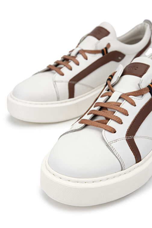 Tamer Tanca Erkek Hakiki Deri Bej Sneakers & Spor Ayakkabı - Görsel 2