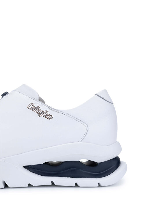 CALLAGHAN Erkek Hakiki Deri Beyaz/Lacivert Sneakers & Spor Ayakkabı - Görsel 5