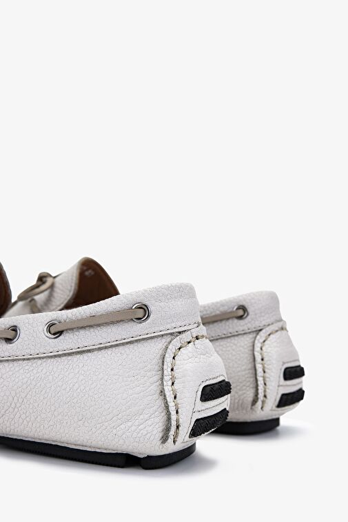 Valmenti Valmenti Veronique Erkek Beyaz Floter Hakiki Deri Loafer Ayakkabı | Boyner Beyaz - 5. görsel