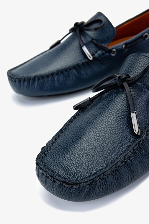 Valmenti Veronique Erkek Lacivert Floter Hakiki Deri Loafer Ayakkabı - Görsel 4